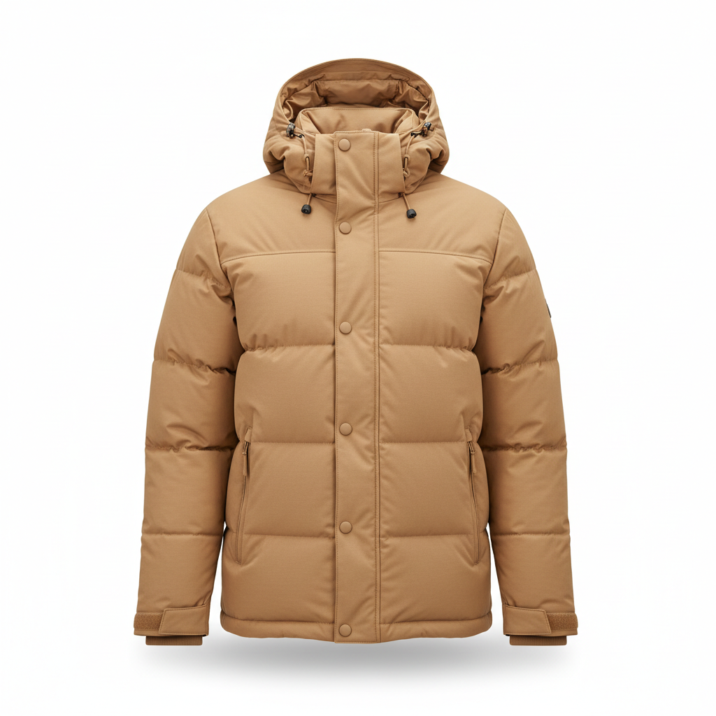 Beige Winter Jacket Front