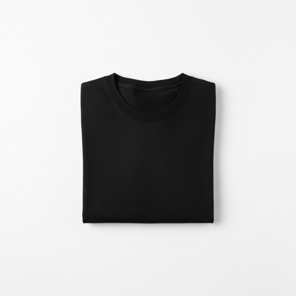 Black Cotton T-Shirt