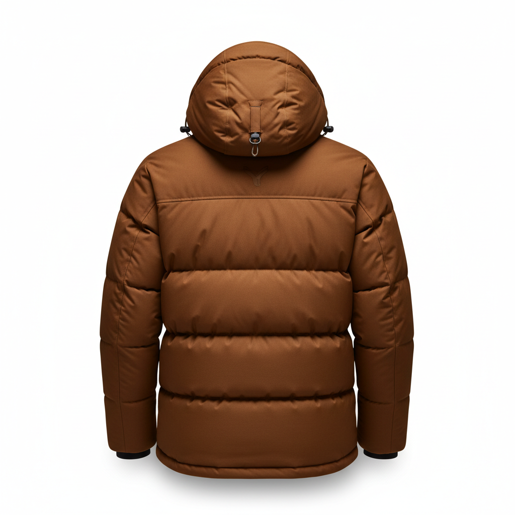 Brown Winter Jacket Back